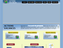 Tablet Screenshot of actionsvacances.com